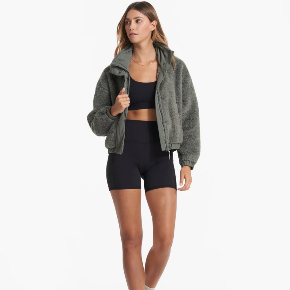 Vuori Olive Green Teddy Jacket
